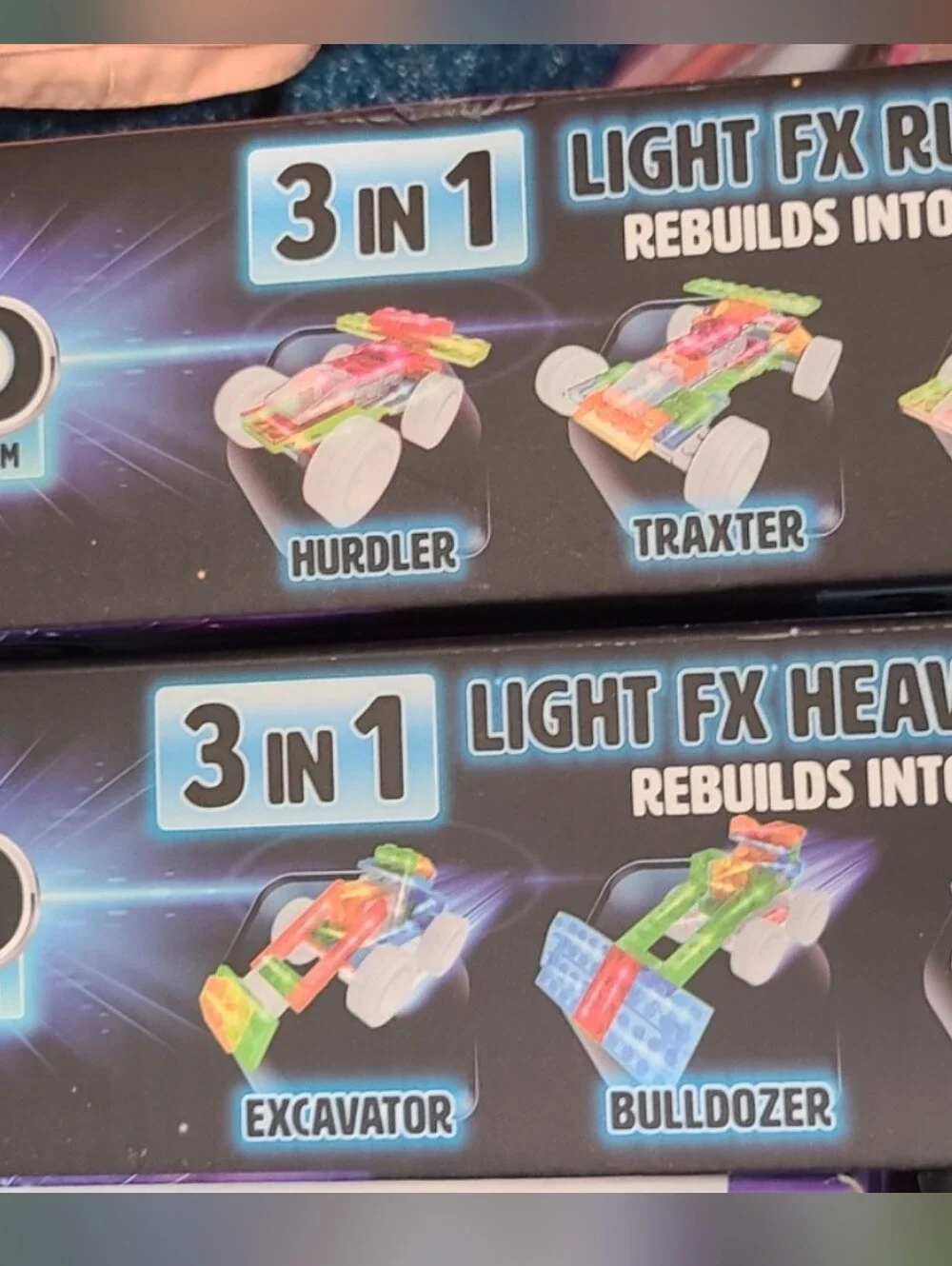 Blokko 4 Pack Of  Light FX 3 In 1  Building Sets. Lighted & Makes 12 Diff Models